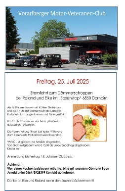 Dämmerschoppen 25.07.2025